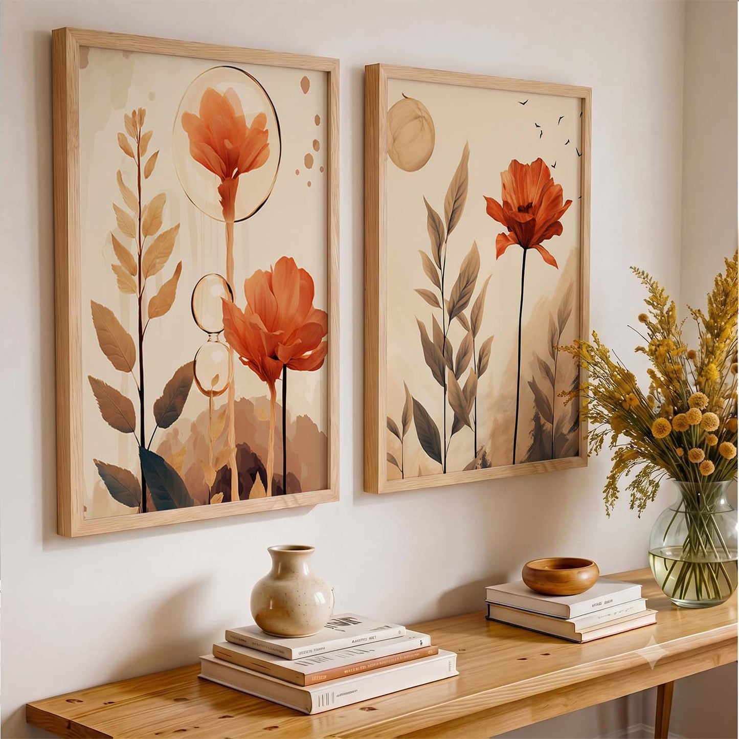 Graceful Floral Modern Art for Home and Office Wall Décor