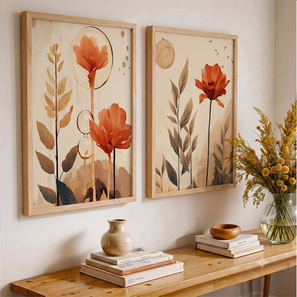 Graceful Floral Modern Art for Home and Office Wall Décor