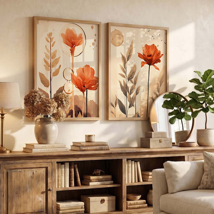 Graceful Floral Modern Art for Home and Office Wall Décor