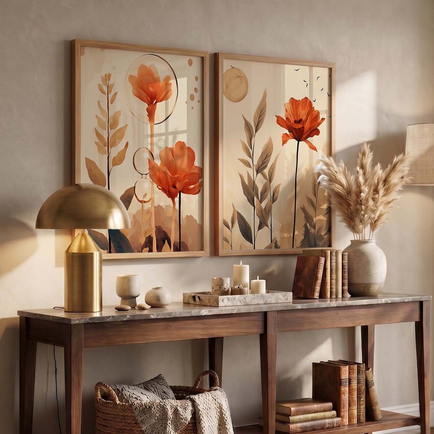 Graceful Floral Modern Art for Home and Office Wall Décor