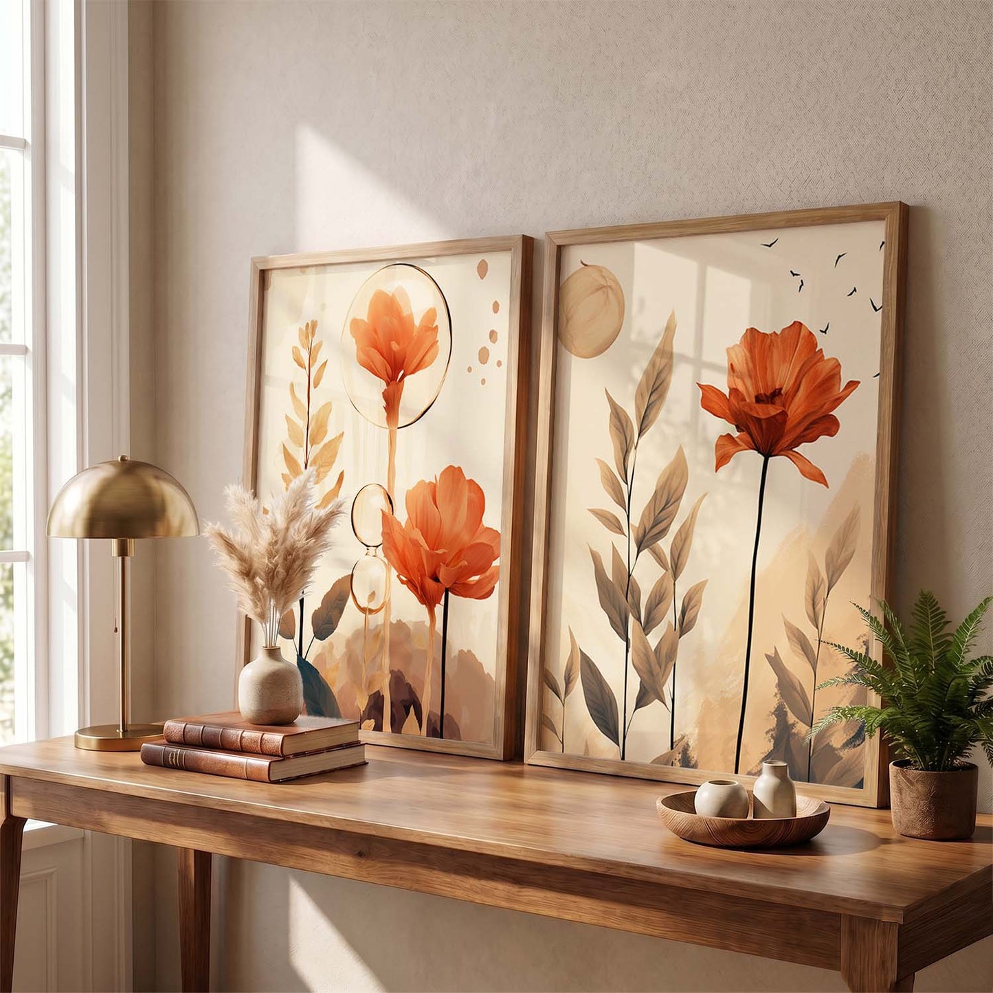 Graceful Floral Modern Art for Home and Office Wall Décor