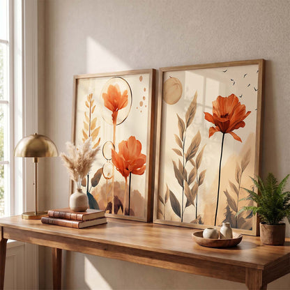 Graceful Floral Modern Art for Home and Office Wall Décor