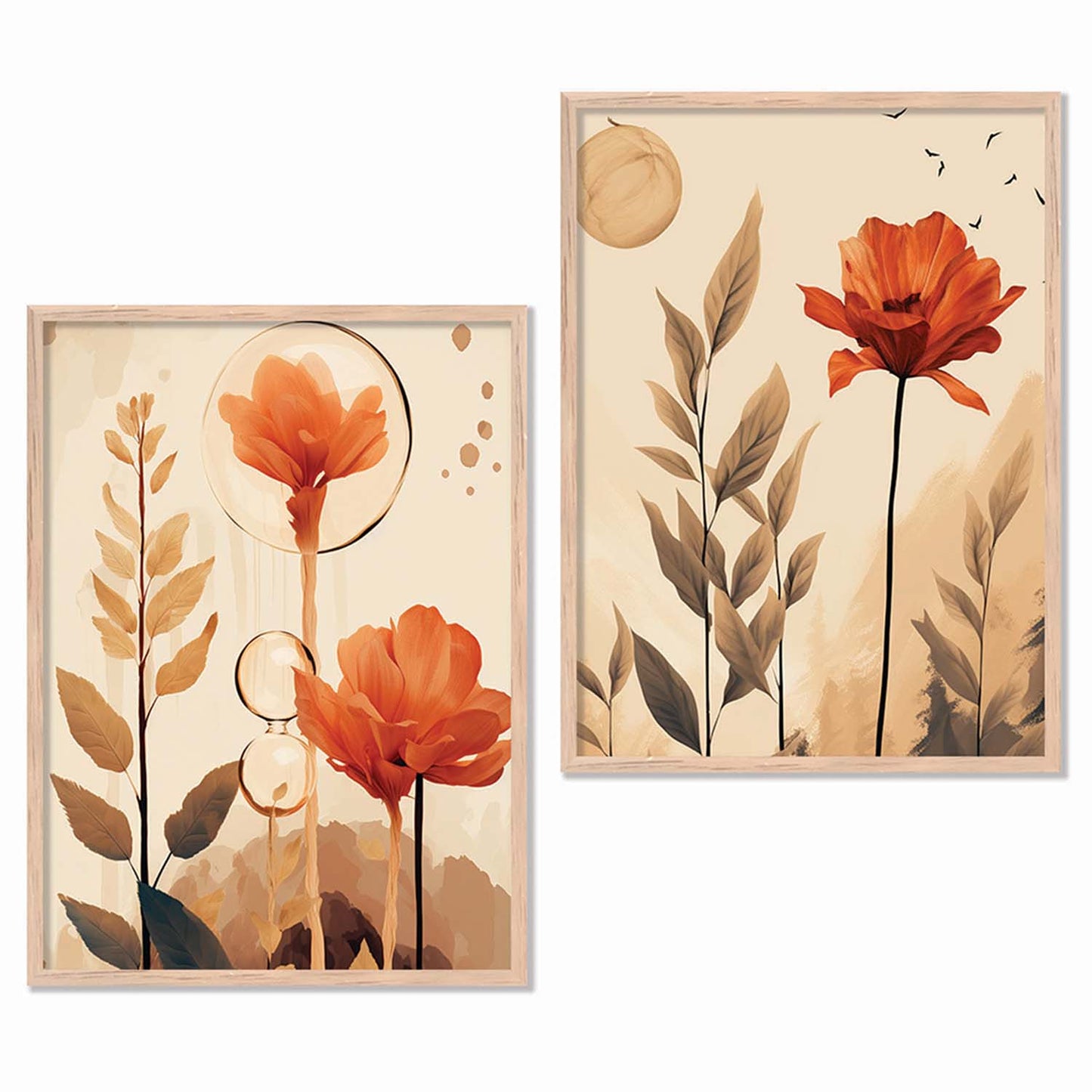 Graceful Floral Modern Art for Home and Office Wall Décor