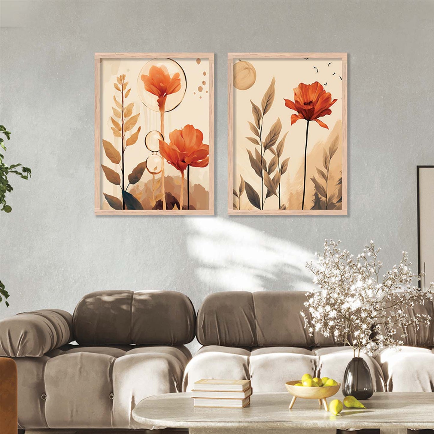 Graceful Floral Modern Art for Home and Office Wall Décor