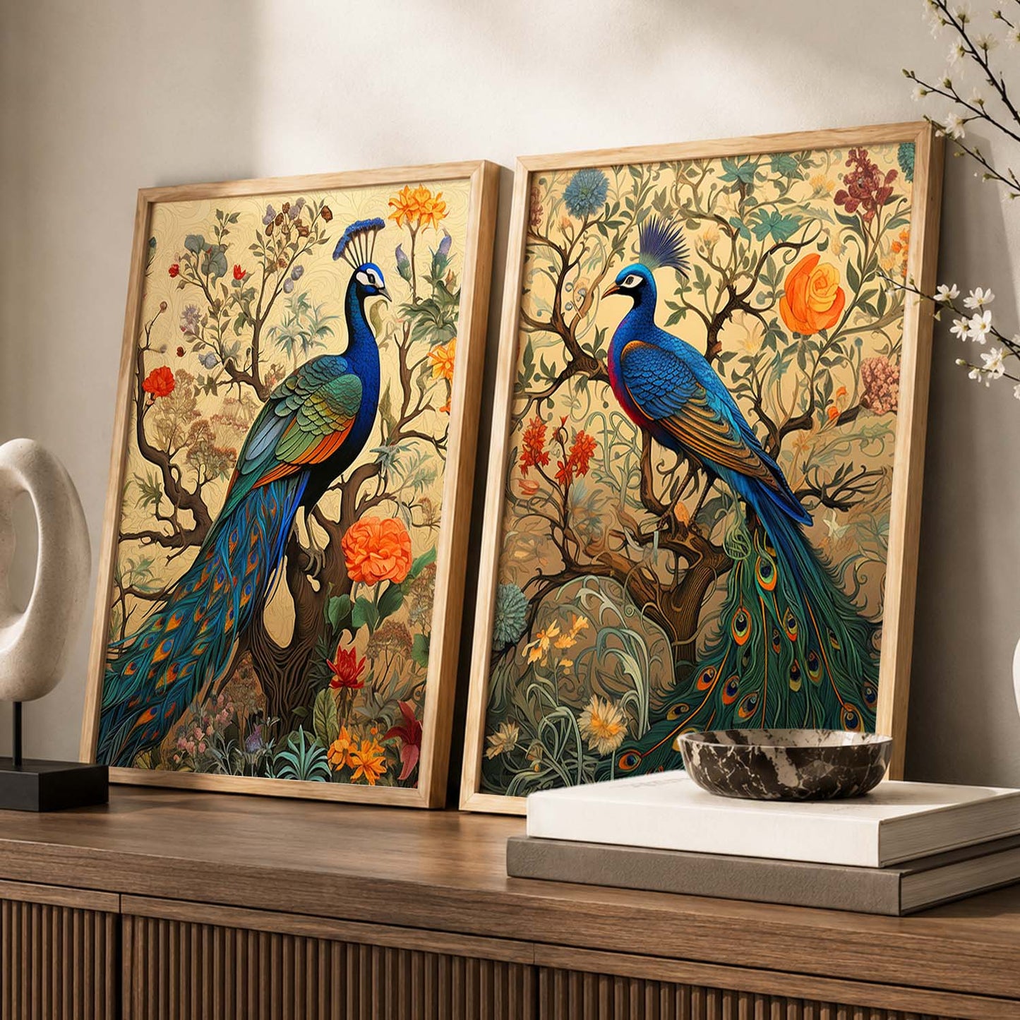 Madhubani Wall Decor For Office, Poster With Frames