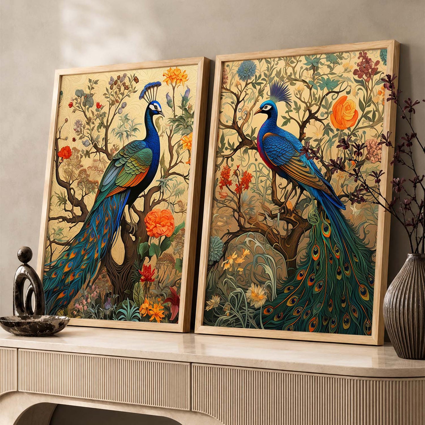 Madhubani Wall Decor For Office, Poster With Frames