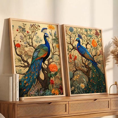 Madhubani Wall Decor For Office, Poster With Frames