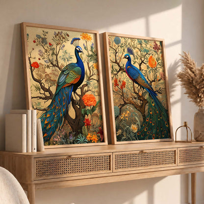 Madhubani Wall Decor For Office, Poster With Frames