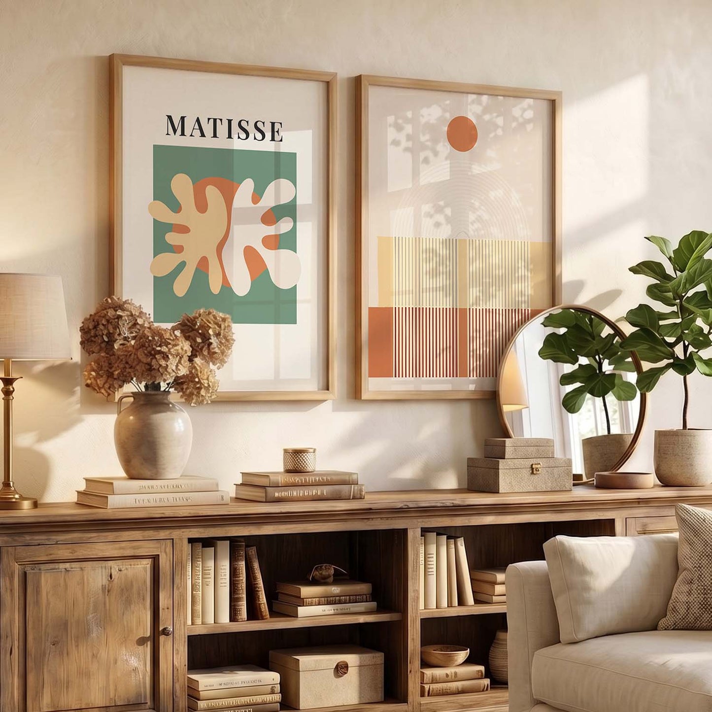Boho Wall Decor For Office, Poster With Frames