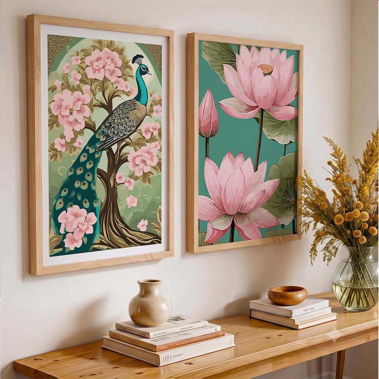 Floral Wall Decor For Office, Poster With Frames
