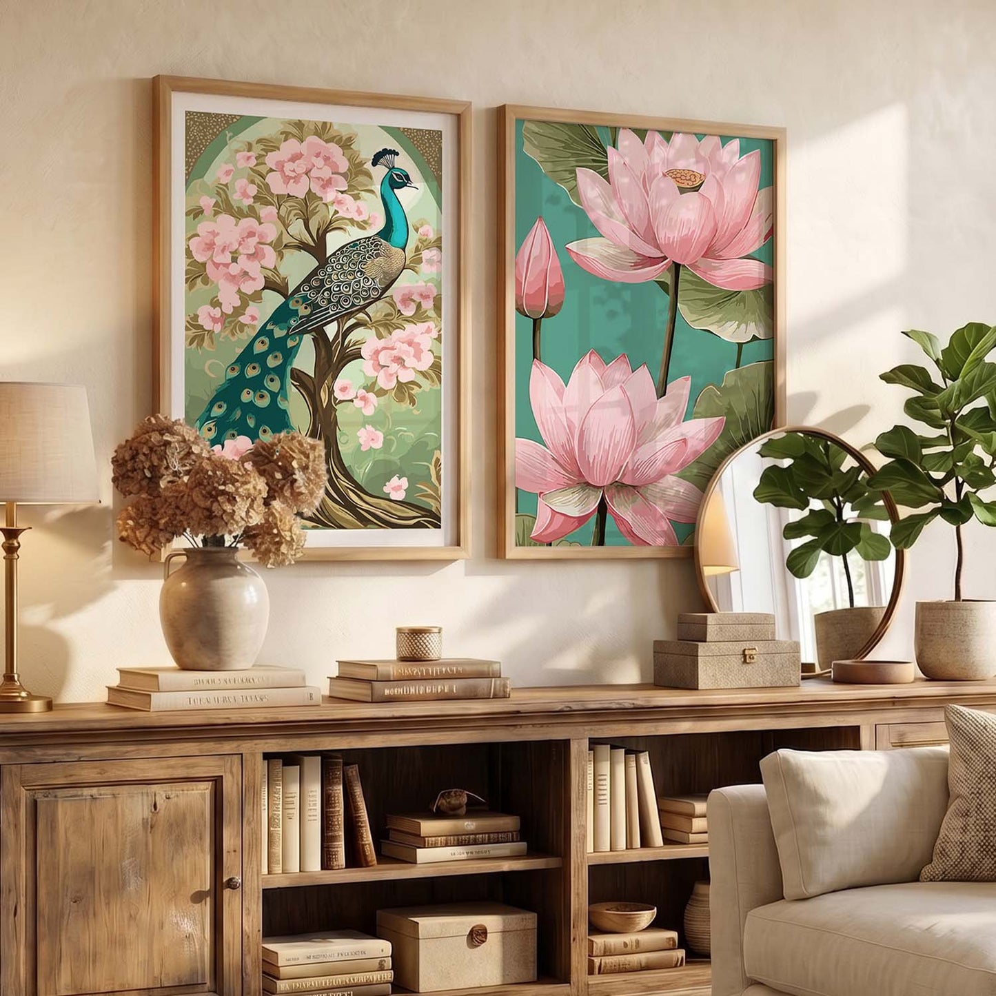 Floral Wall Decor For Office, Poster With Frames