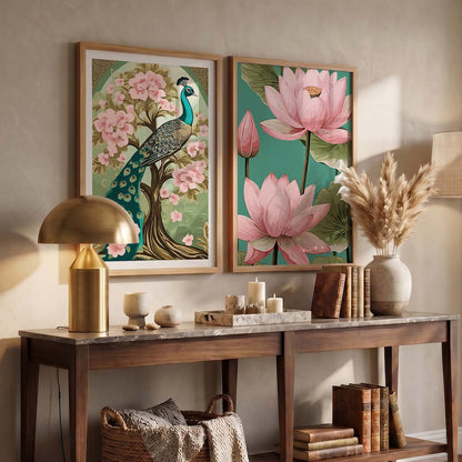 Floral Wall Decor For Office, Poster With Frames