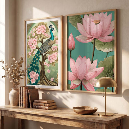 Floral Wall Decor For Office, Poster With Frames