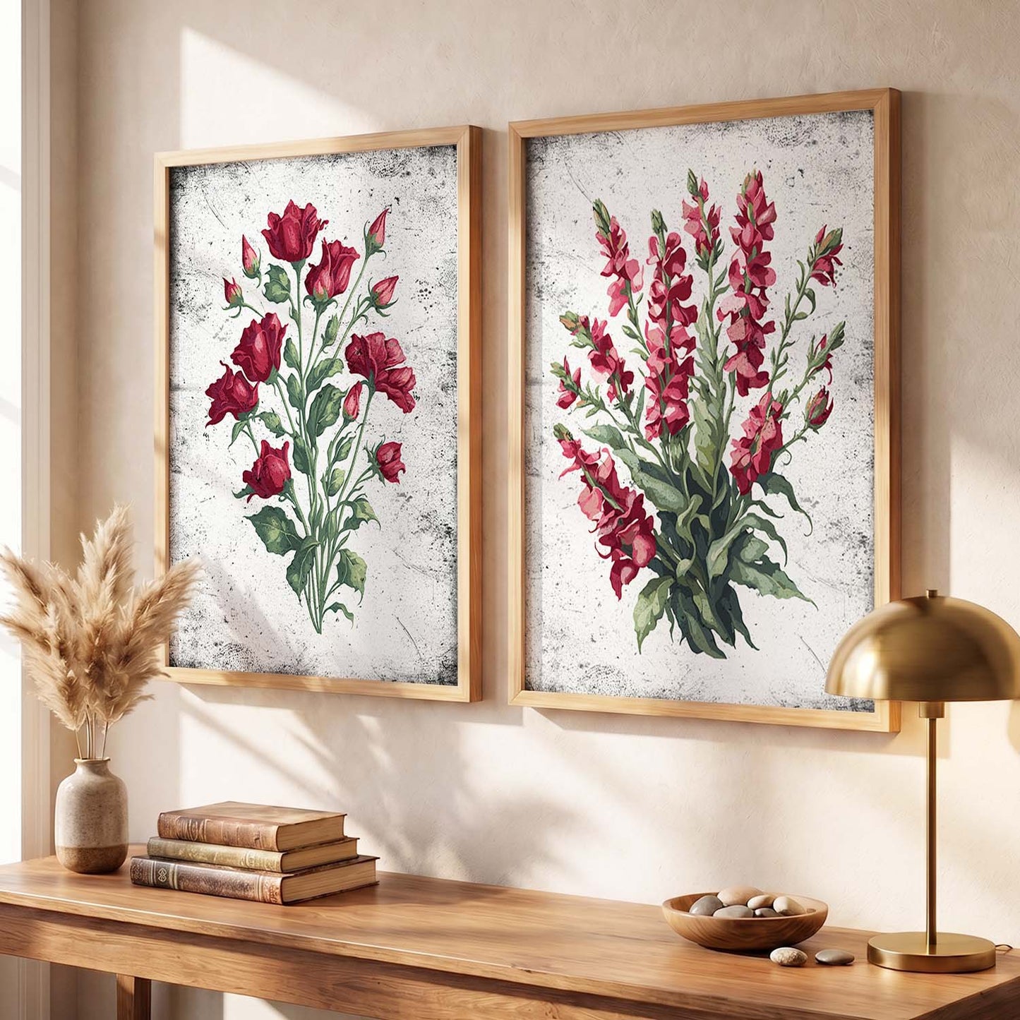 Floral Wall Art Home Decor For Living Room Office