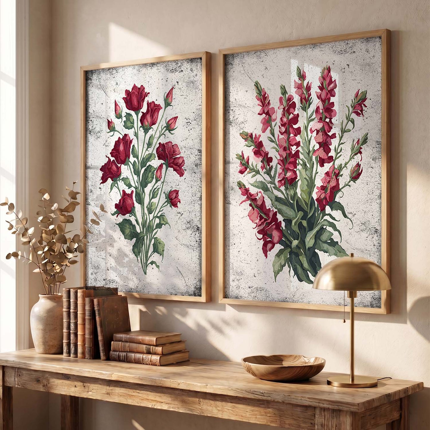 Floral Wall Art Home Decor For Living Room Office