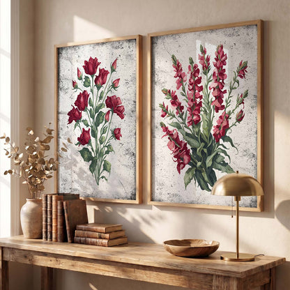 Floral Wall Art Home Decor For Living Room Office