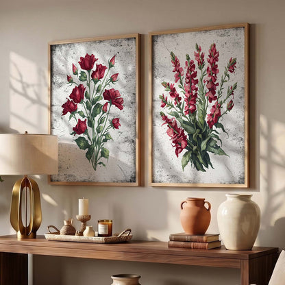 Floral Wall Art Home Decor For Living Room Office