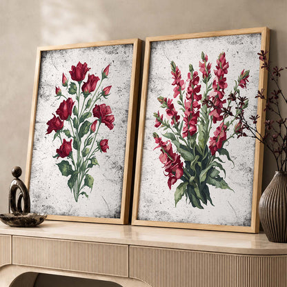 Floral Wall Art Home Decor For Living Room Office