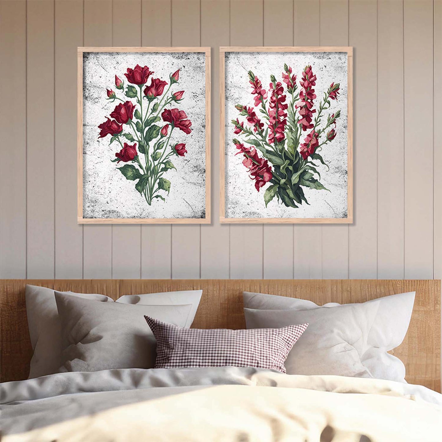 Floral Wall Art Home Decor For Living Room Office