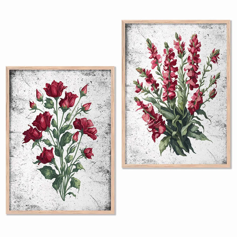 Floral Wall Art Home Decor For Living Room Office