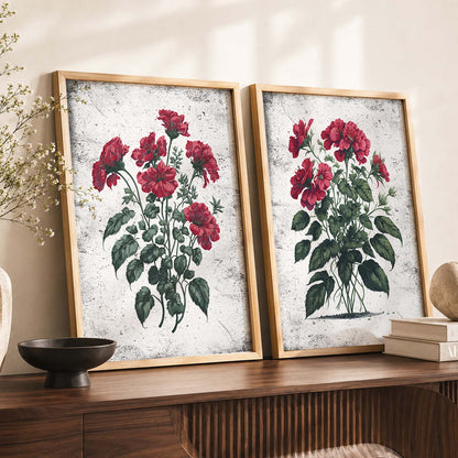 Floral Wall Art Home Decor For Living Room Office