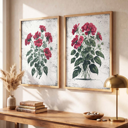 Floral Wall Art Home Decor For Living Room Office
