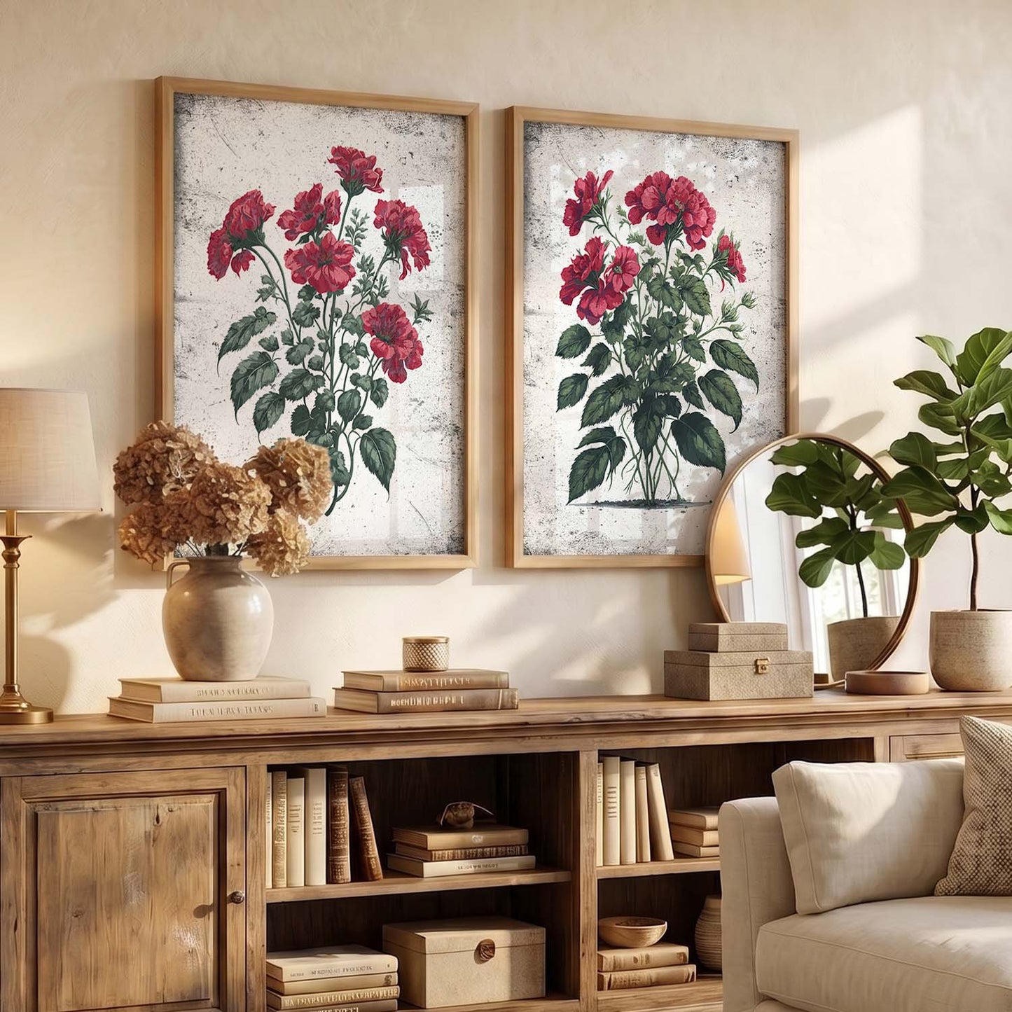 Floral Wall Art Home Decor For Living Room Office
