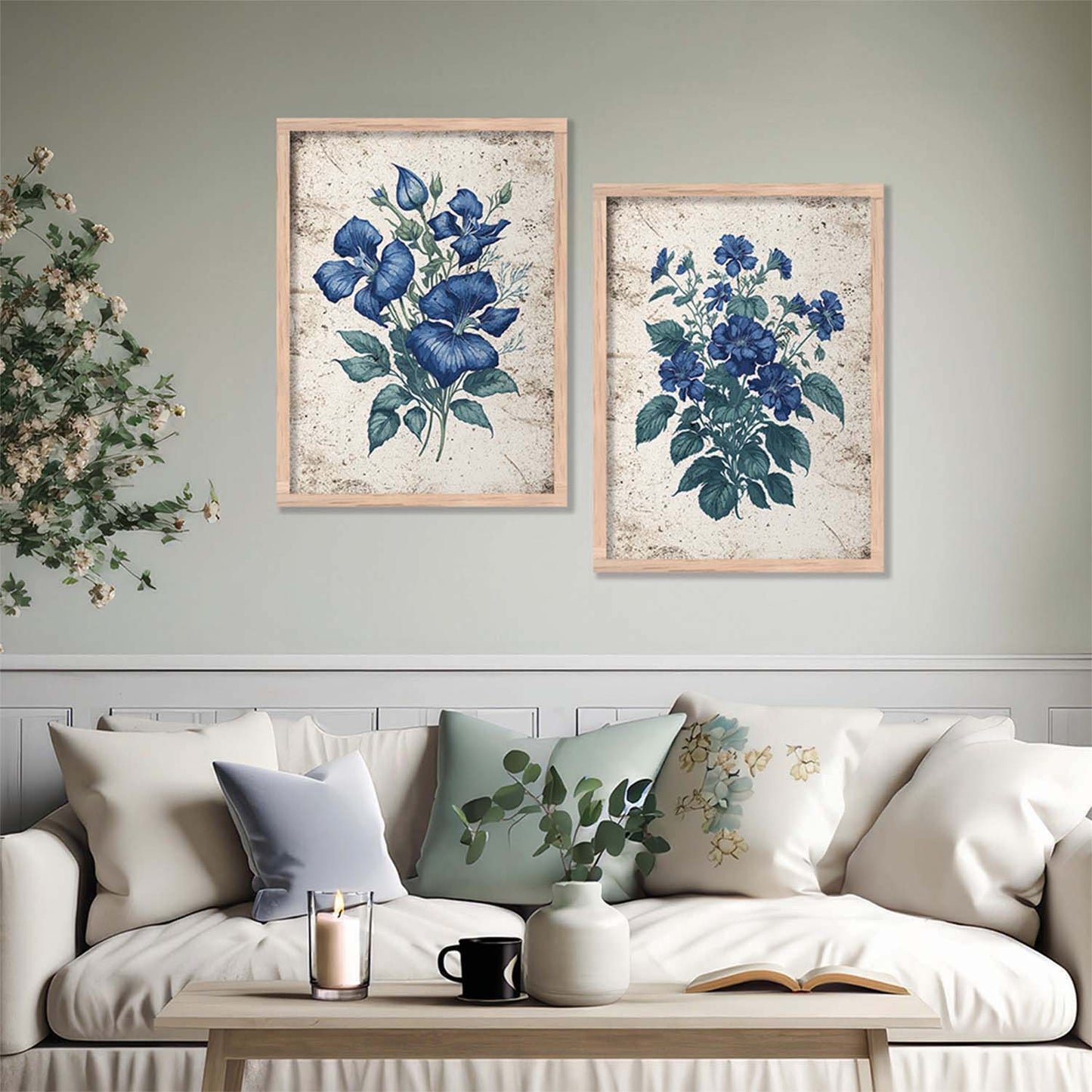 Floral Wall Art Home Decor For Living Room Office