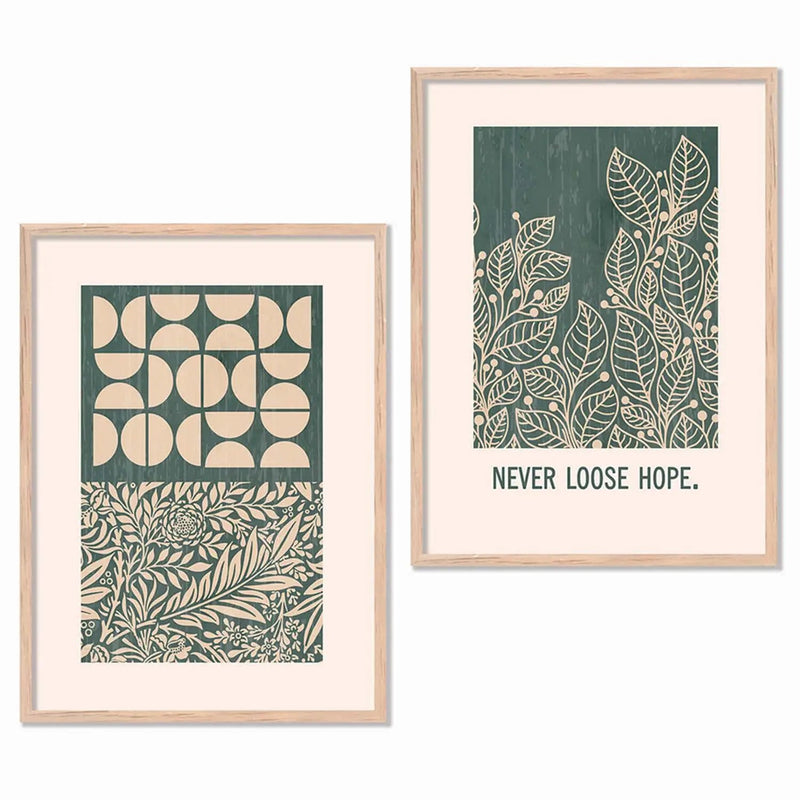 Boho Framed Wall Art Prints | Set of 2 | Home Decor