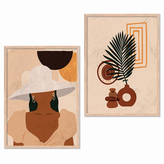 Boho Wall Art Home Decor, Poster With Frames