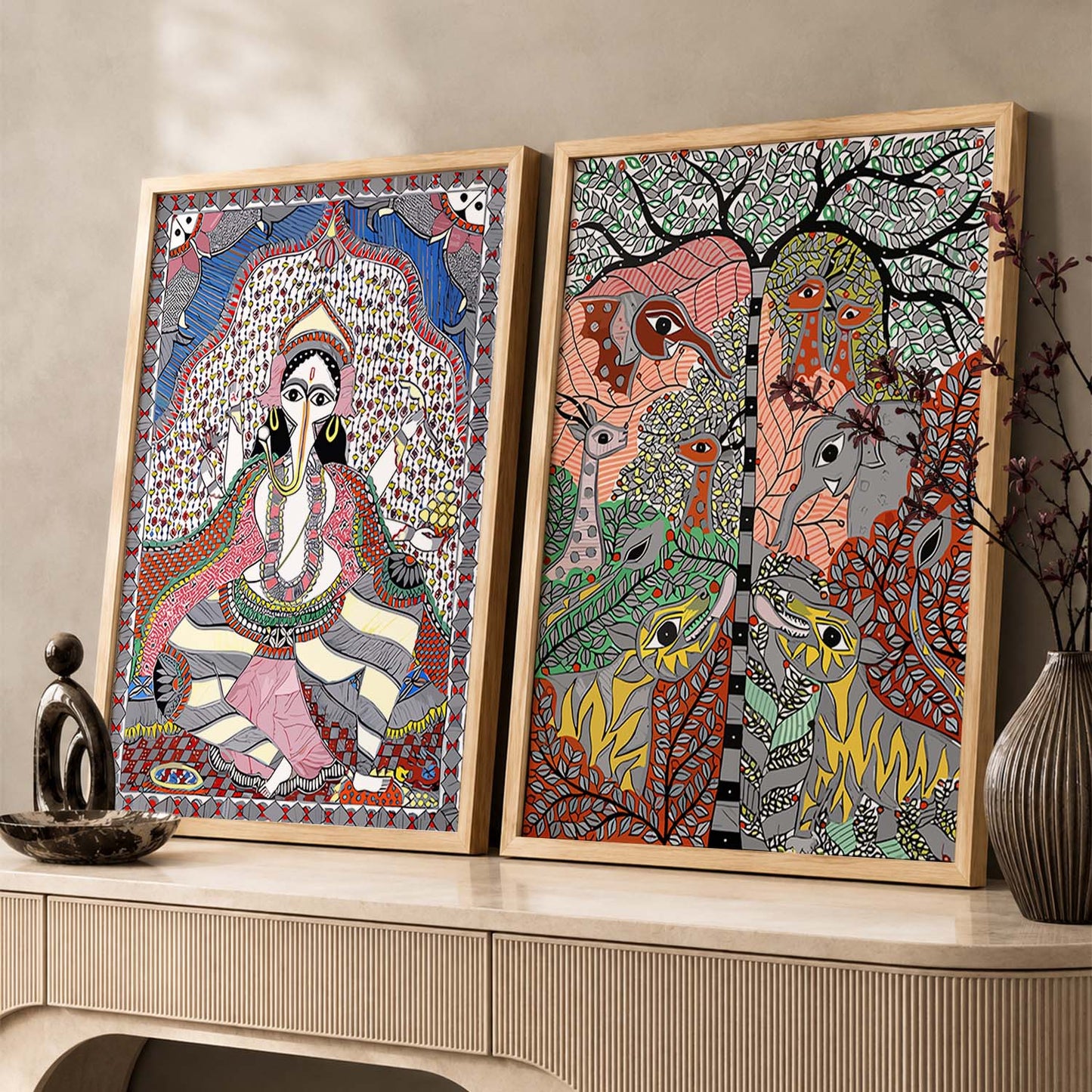 Ganesh ji Wall Art Home Decor, Poster With Frames