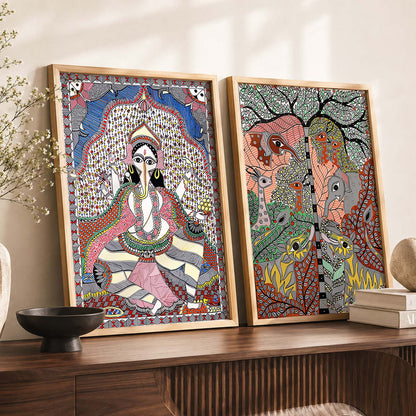 Ganesh ji Wall Art Home Decor, Poster With Frames