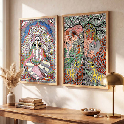 Ganesh ji Wall Art Home Decor, Poster With Frames