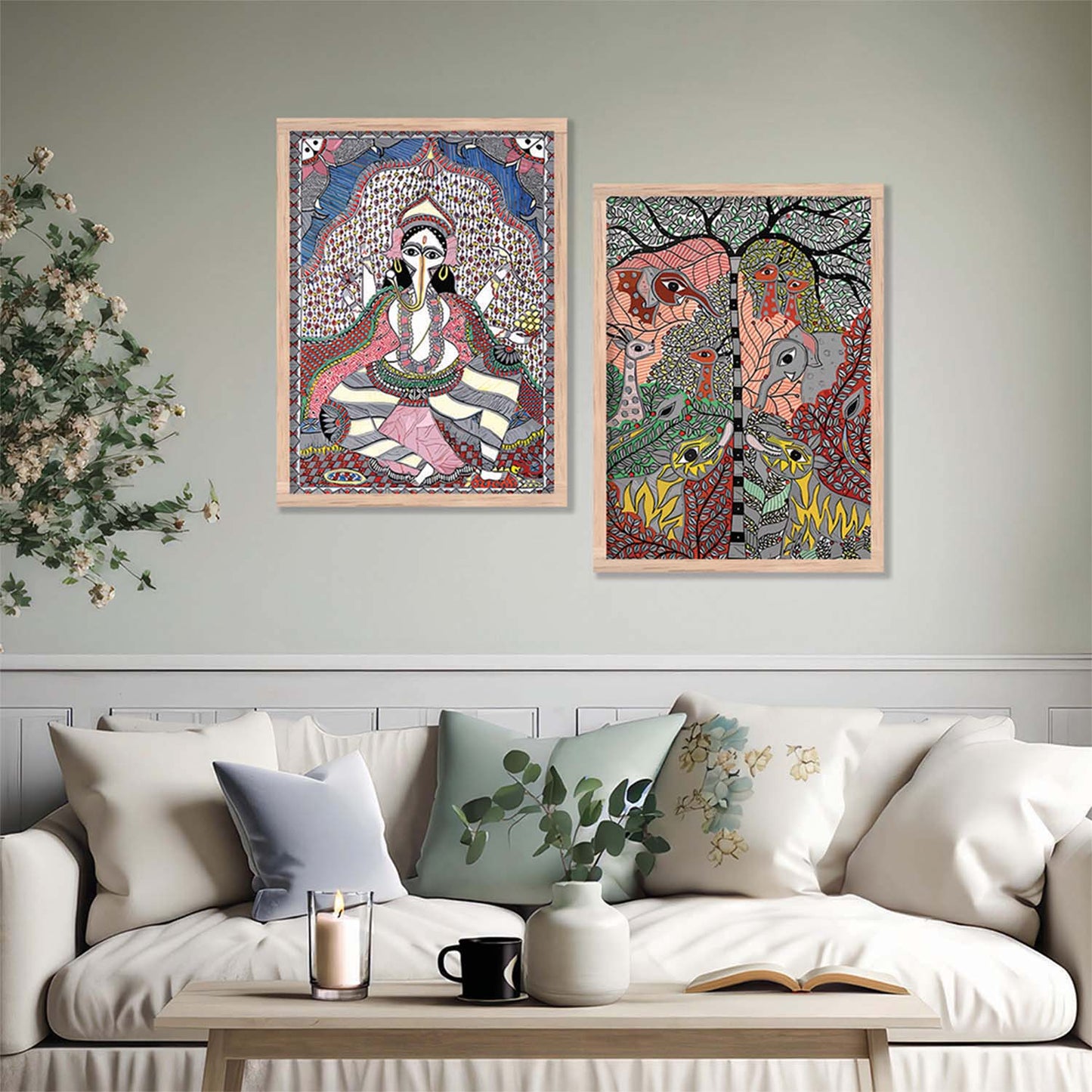 Ganesh ji Wall Art Home Decor, Poster With Frames