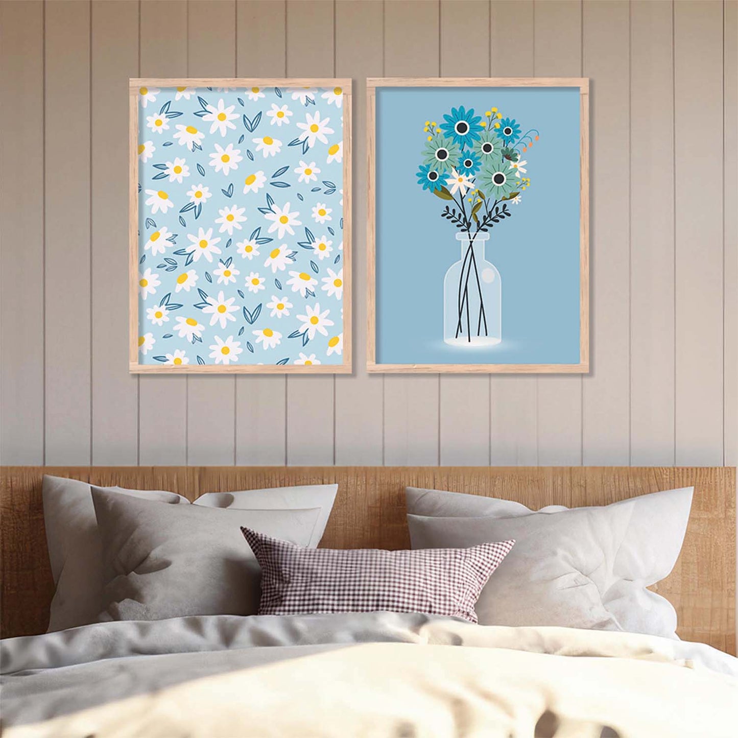 Floral Wall Art Home Decor, Poster With Frames