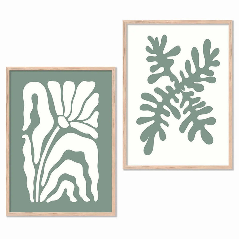 Boho Framed Wall Art Prints | Set of 2 | Home Decor