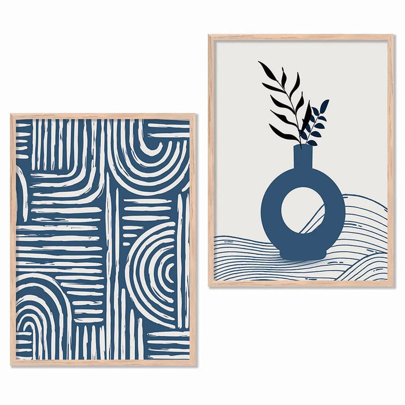 Boho Framed Wall Art Prints | Set of 2 | Home Decor