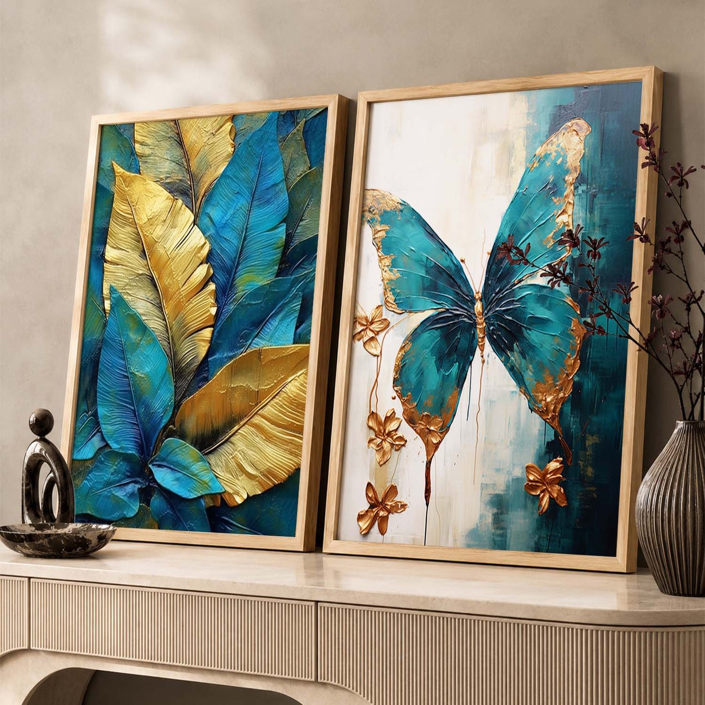 Leaves Wall Art Home decor For Living Room office