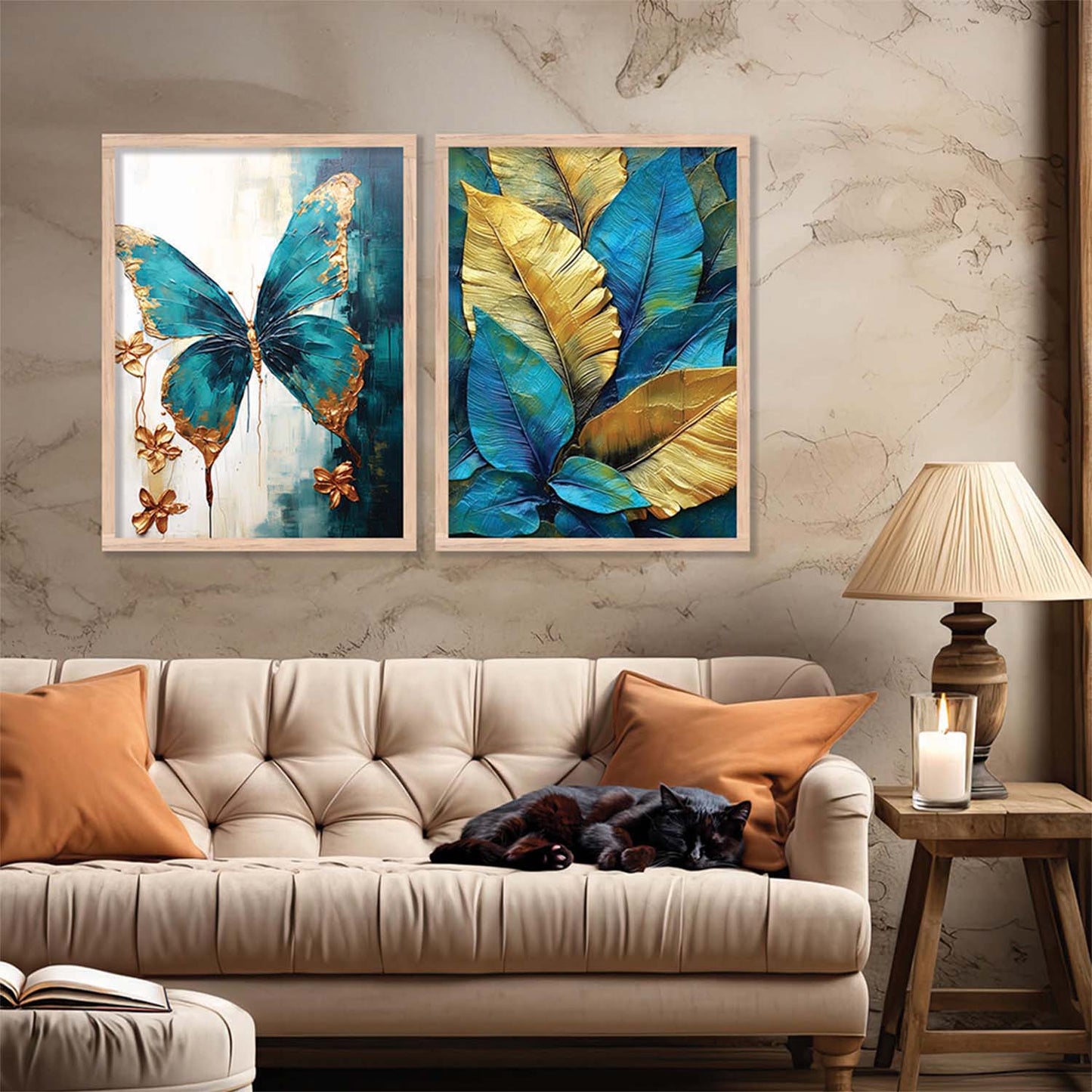 Leaves Wall Art Home decor For Living Room office