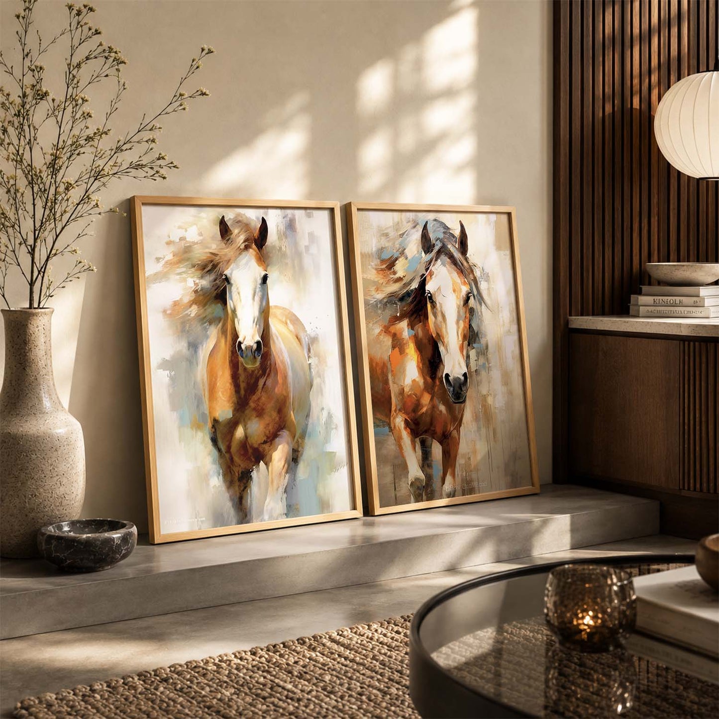 Abstract horse Wall Art Home decor For Living Room office