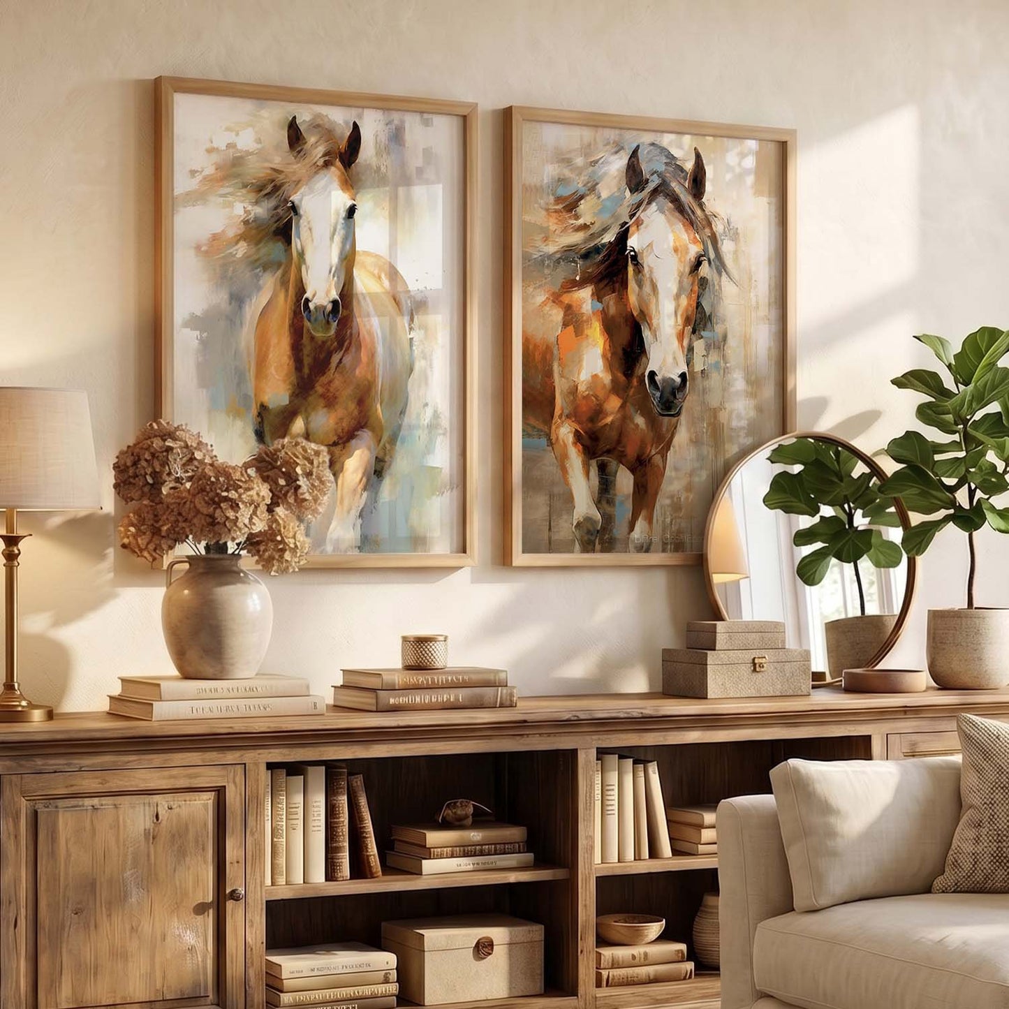 Abstract horse Wall Art Home decor For Living Room office