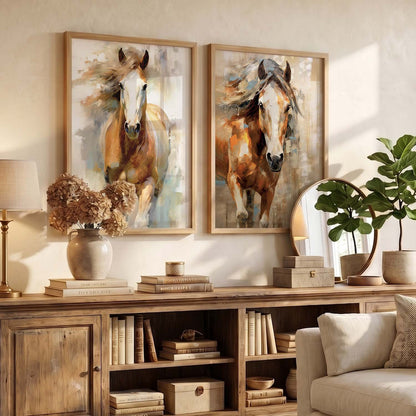 Abstract horse Wall Art Home decor For Living Room office