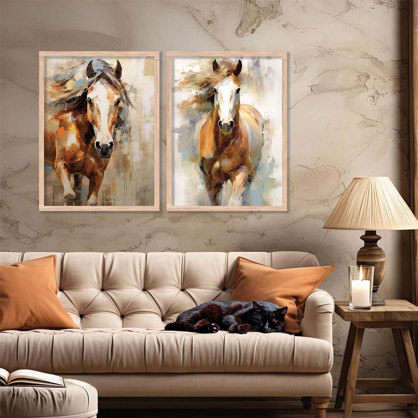 Abstract horse Wall Art Home decor For Living Room office