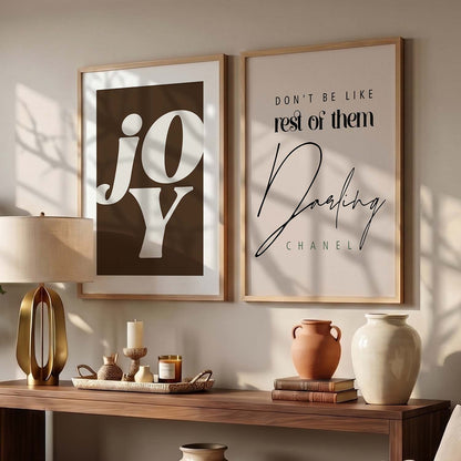Office Vibrant Motivational Quotes Wall Art Set of 2 Framed Prints for Living Room