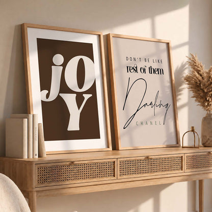 Office Vibrant Motivational Quotes Wall Art Set of 2 Framed Prints for Living Room