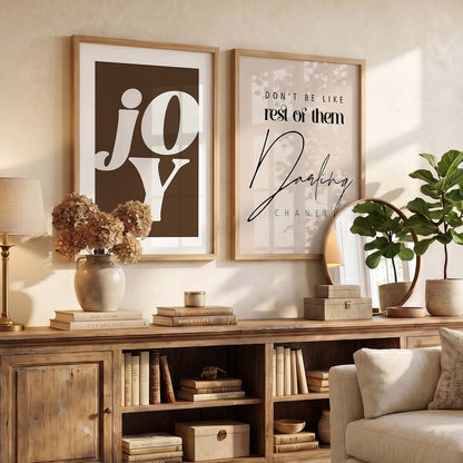 Office Vibrant Motivational Quotes Wall Art Set of 2 Framed Prints for Living Room