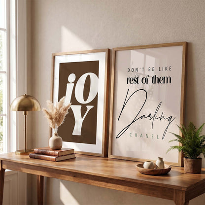 Office Vibrant Motivational Quotes Wall Art Set of 2 Framed Prints for Living Room
