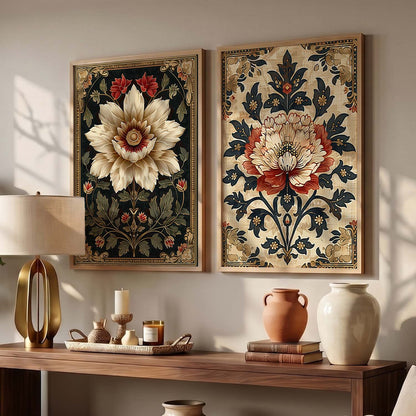 Traditional Floral Art Prints: Modern Portraits for Wall Decor