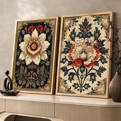 Traditional Floral Art Prints: Modern Portraits for Wall Decor