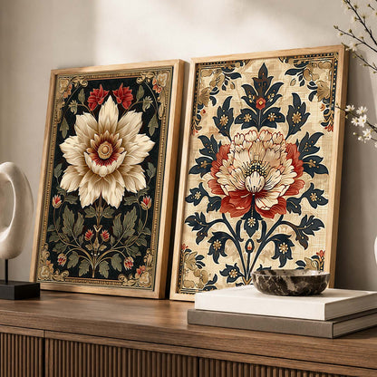 Traditional Floral Art Prints: Modern Portraits for Wall Decor